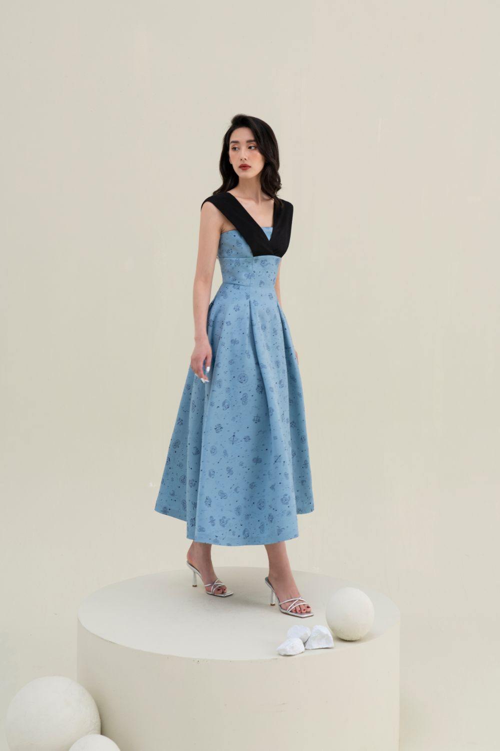 Olivia Printed Midi Dress - Mean BLVD