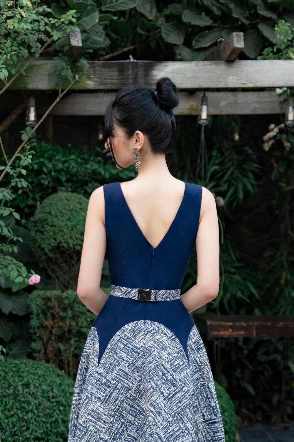 Desplat Deep V-Neck Dress