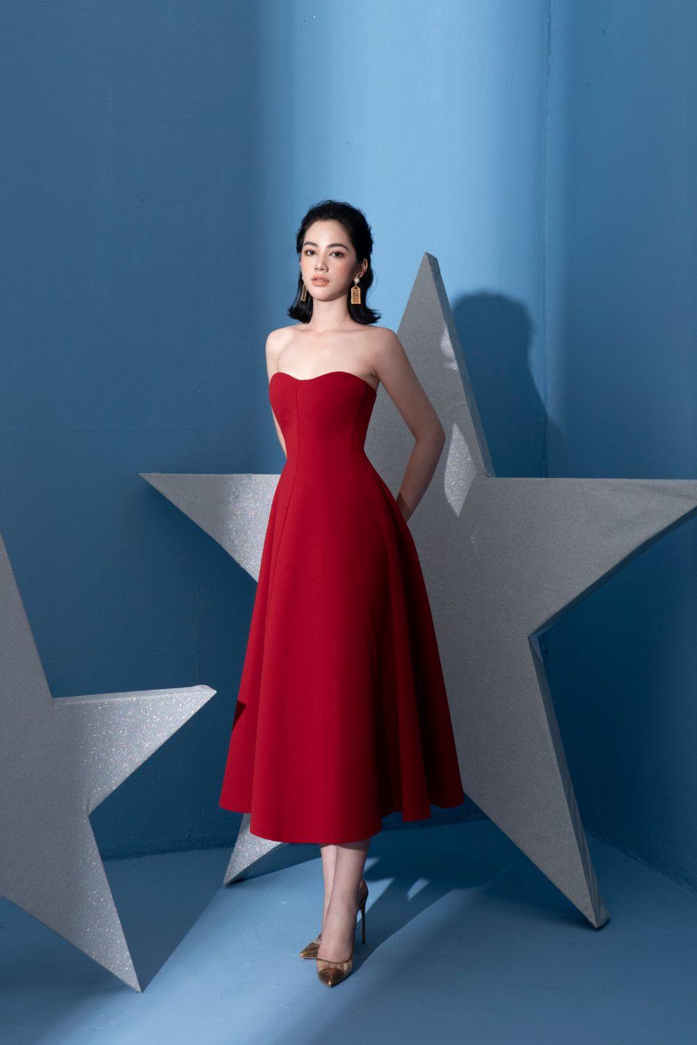 Jocasta Bustier Midi Dress - Mean BLVD