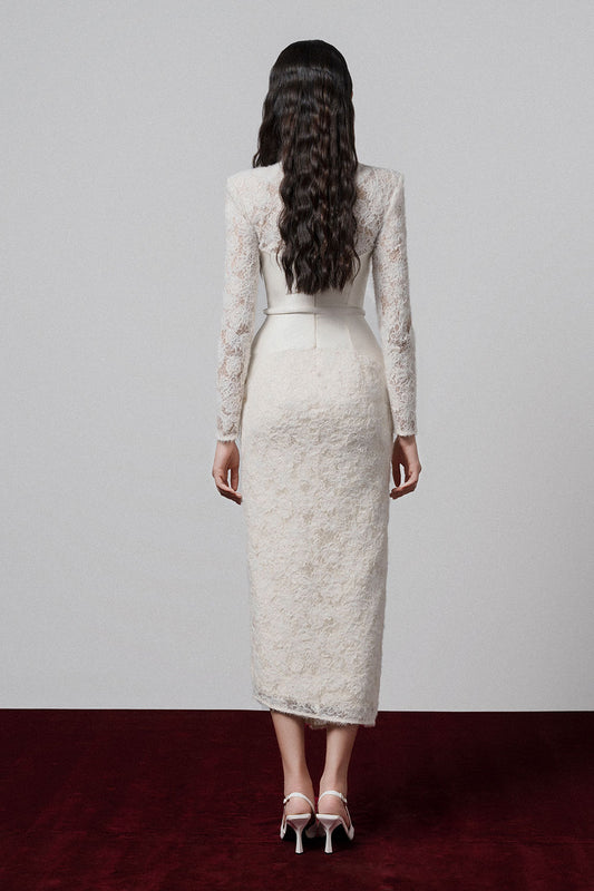 Blossom Hooded Neck Linen Maxi Dress