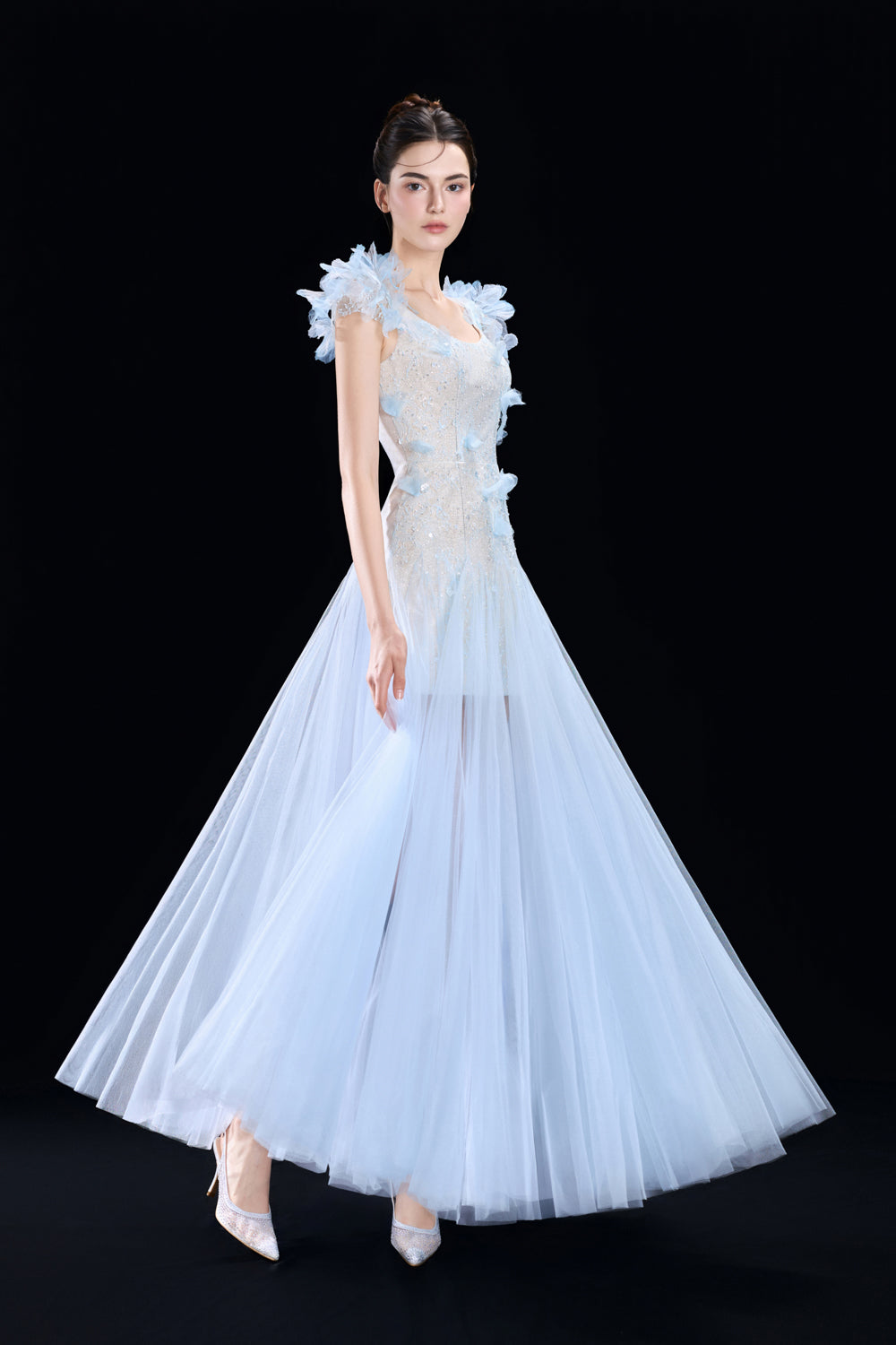 Skyle Scoop Applique Maxi Dress