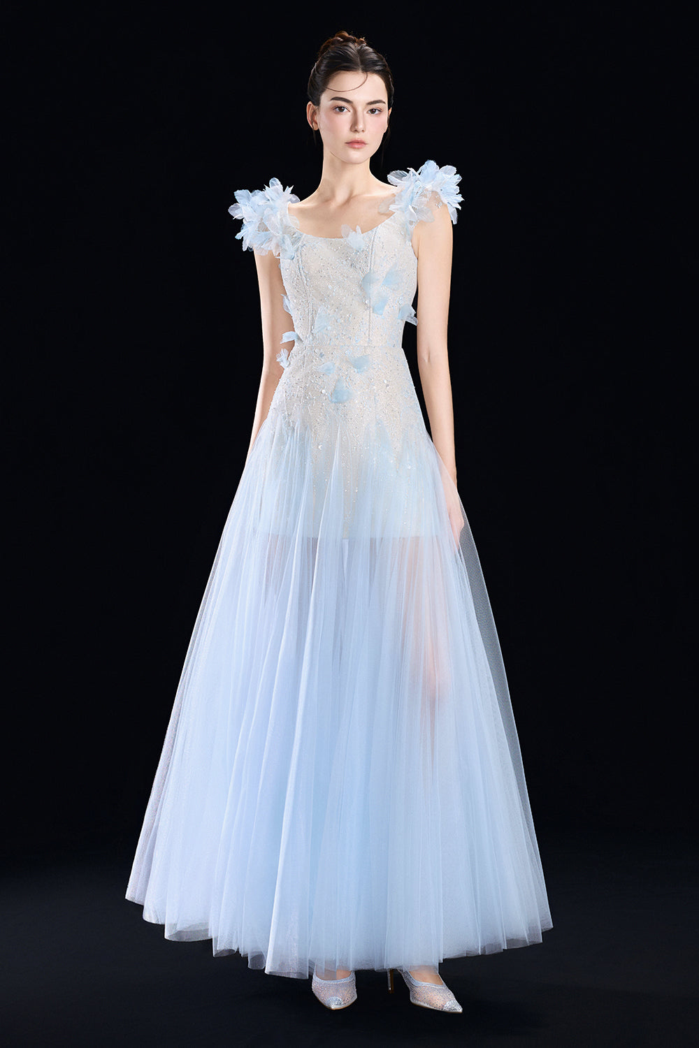 Skyle Scoop Applique Maxi Dress