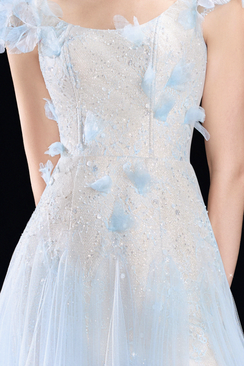 Skyle Scoop Applique Maxi Dress