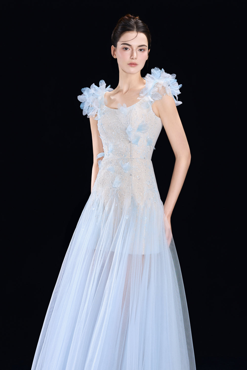 Skyle Scoop Applique Maxi Dress