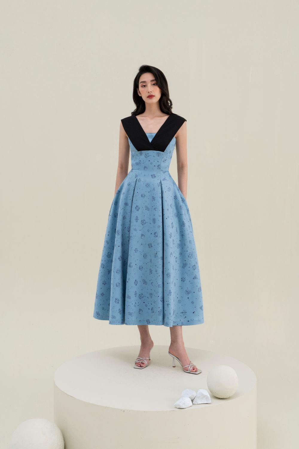 Olivia Printed Midi Dress - Mean BLVD