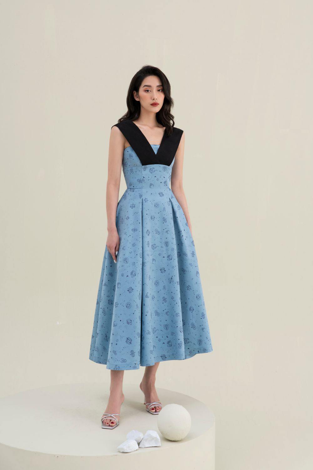 Olivia Printed Midi Dress - Mean BLVD