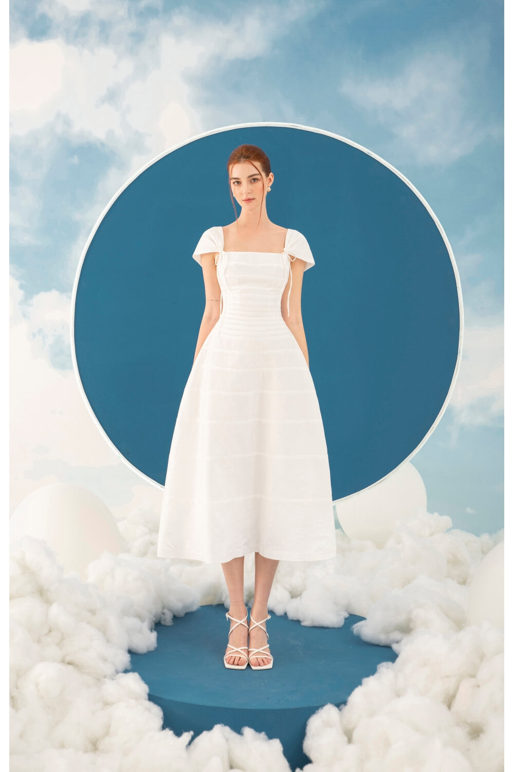 Maslany Square Neck Dress