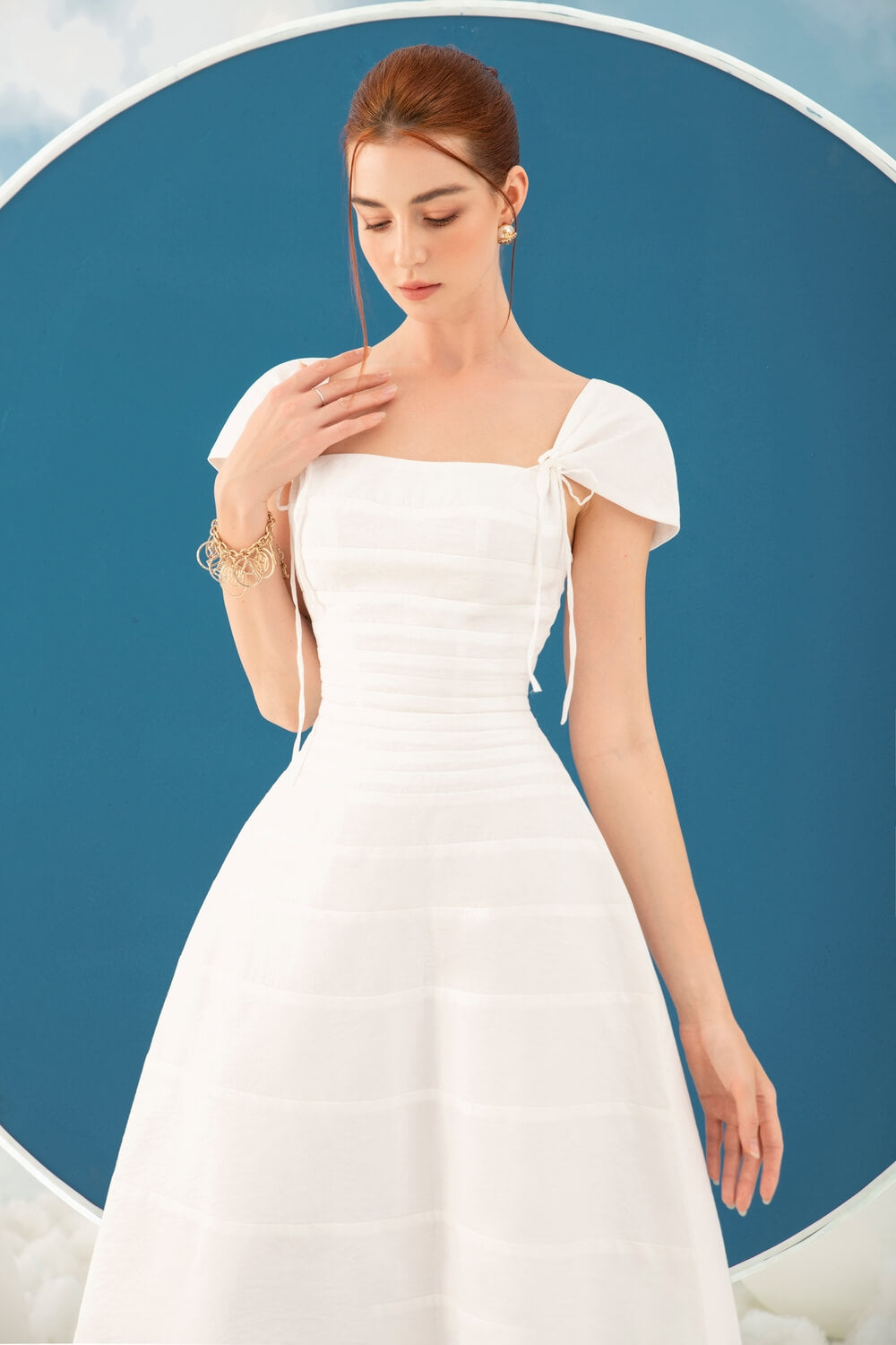 Maslany Square Neck Dress