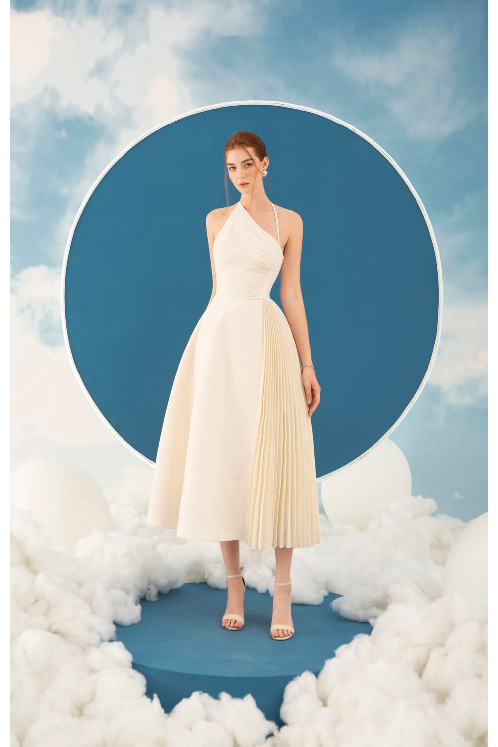 Lisa Diagonal Neck Dress