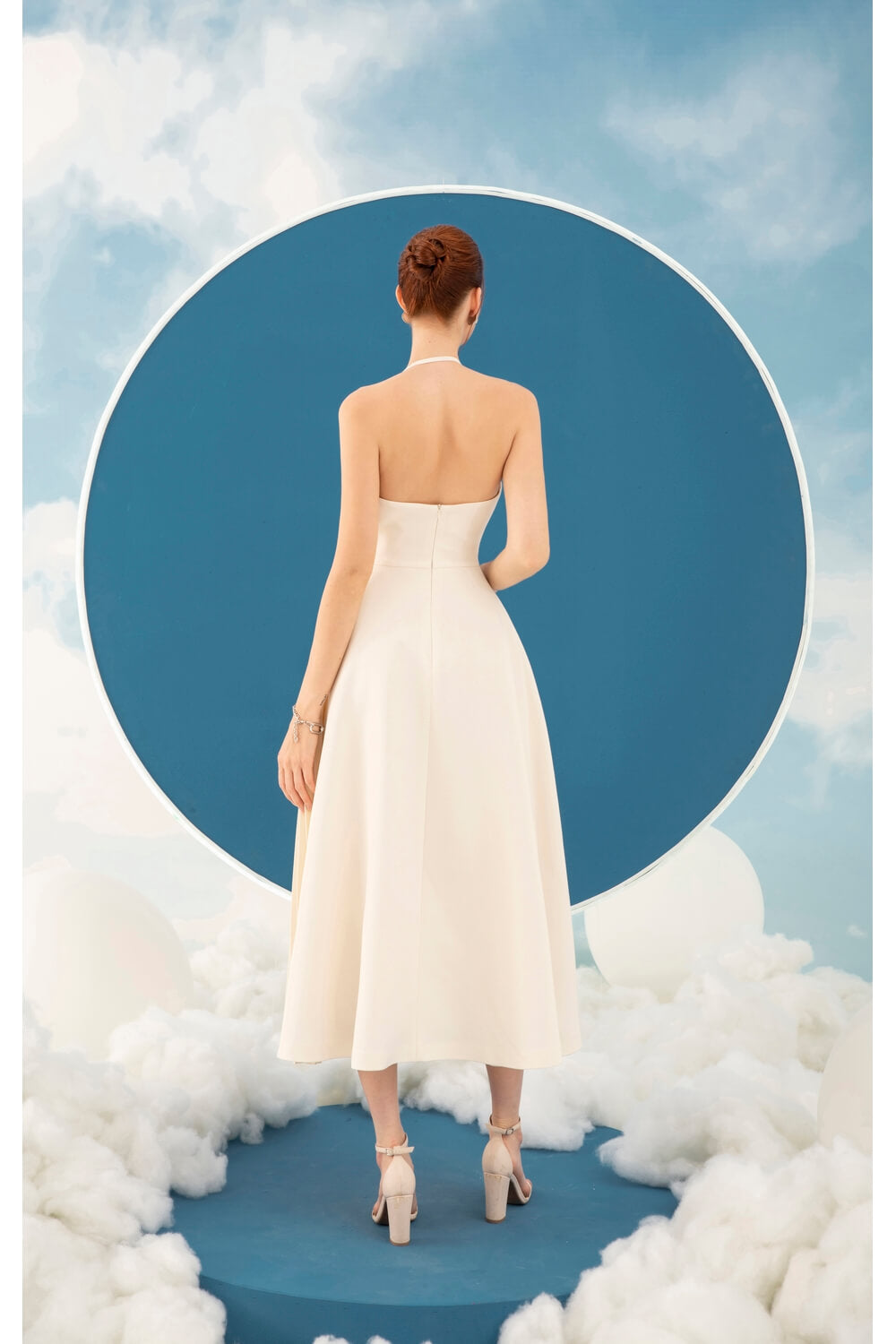 Lisa Diagonal Neck Dress