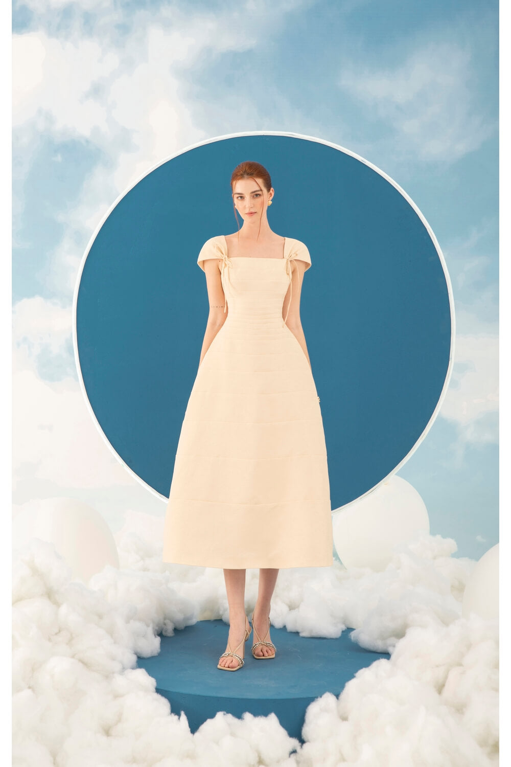 Maslany Square Neck Dress