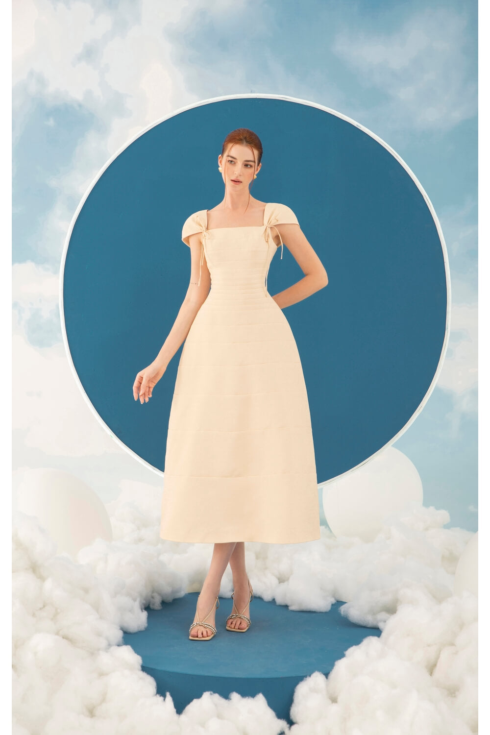 Maslany Square Neck Dress