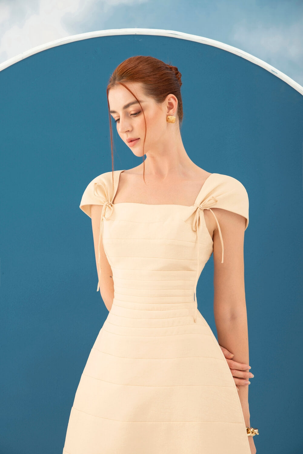 Maslany Square Neck Dress