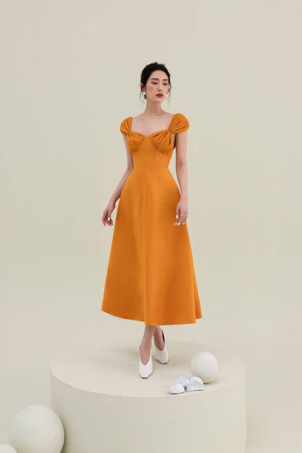 Farah Knotted Midi Dress  - Mean BLVD