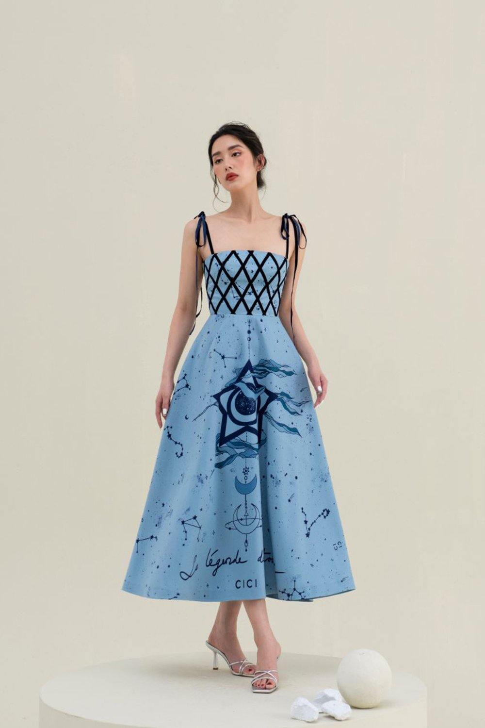 Linny Printed Cami Midi Dress  - Mean BLVD