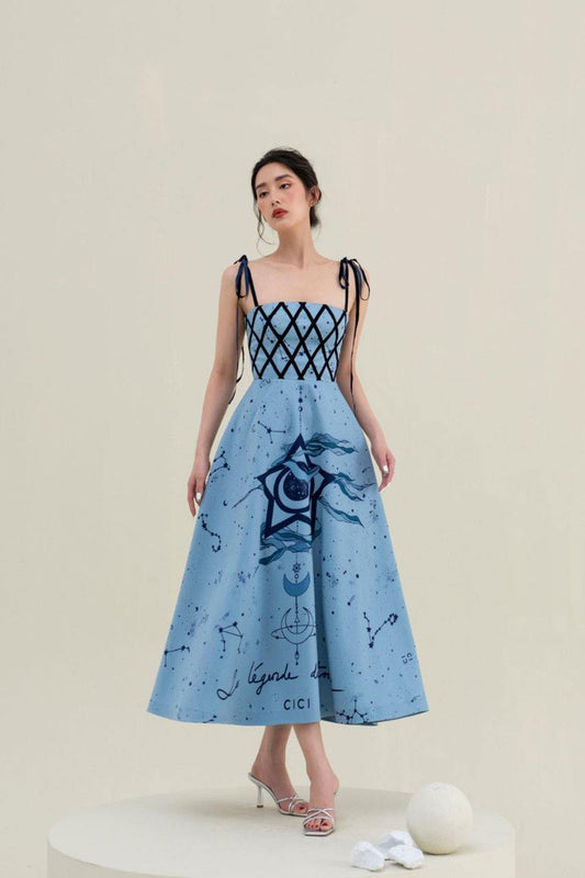 Linny Printed Cami Midi Dress  - Mean BLVD