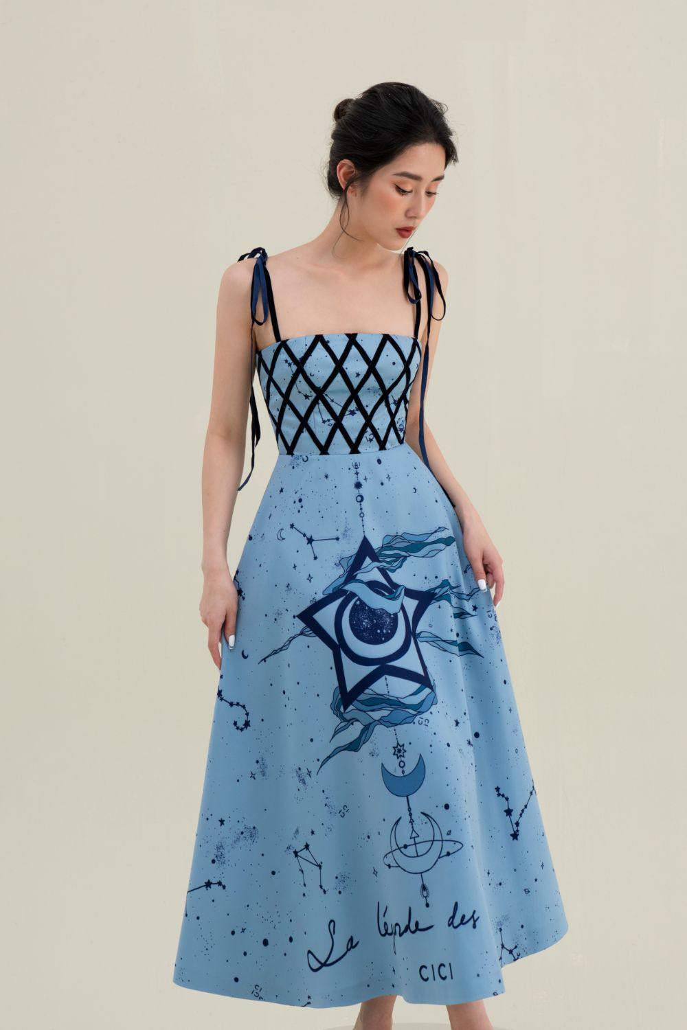 Linny Printed Cami Midi Dress  - Mean BLVD