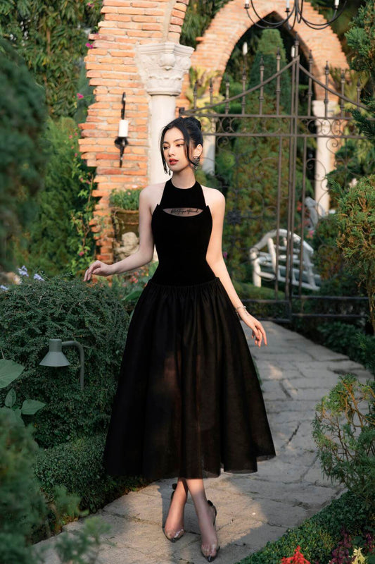 Swicord Fitted Waist Dress