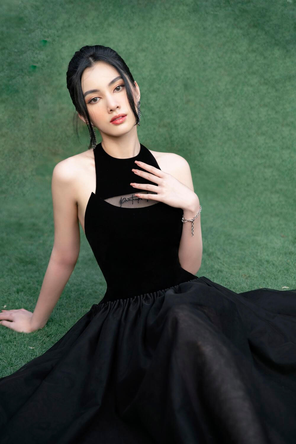 Swicord Fitted Waist Dress