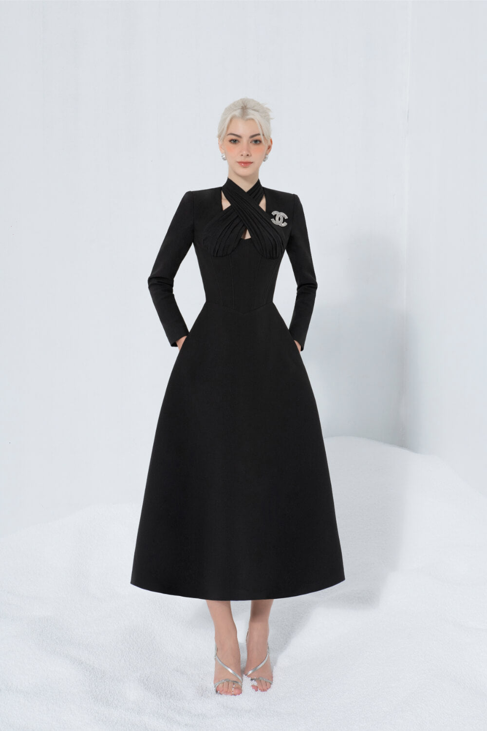 Sprouse Crossover Neckline Dress