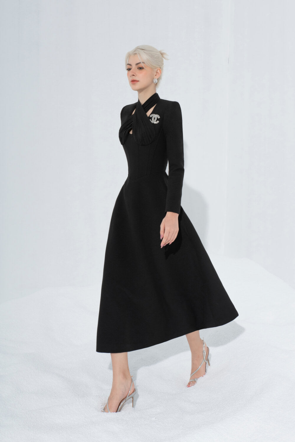 Sprouse Crossover Neckline Dress