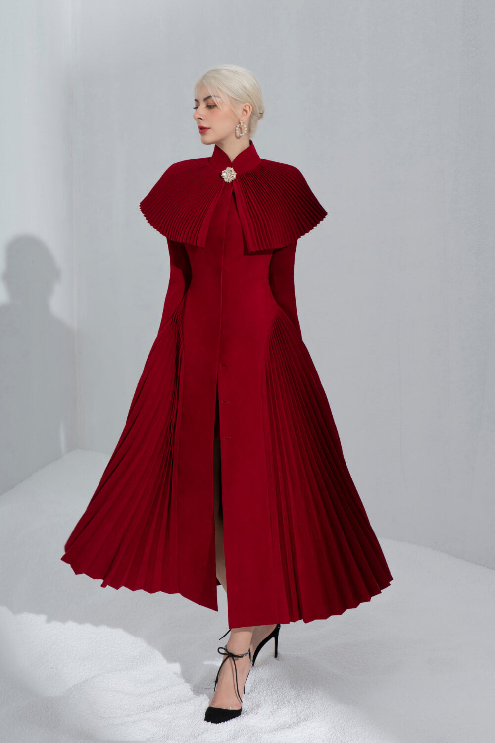 Winona Sides Pleated Trench Coat