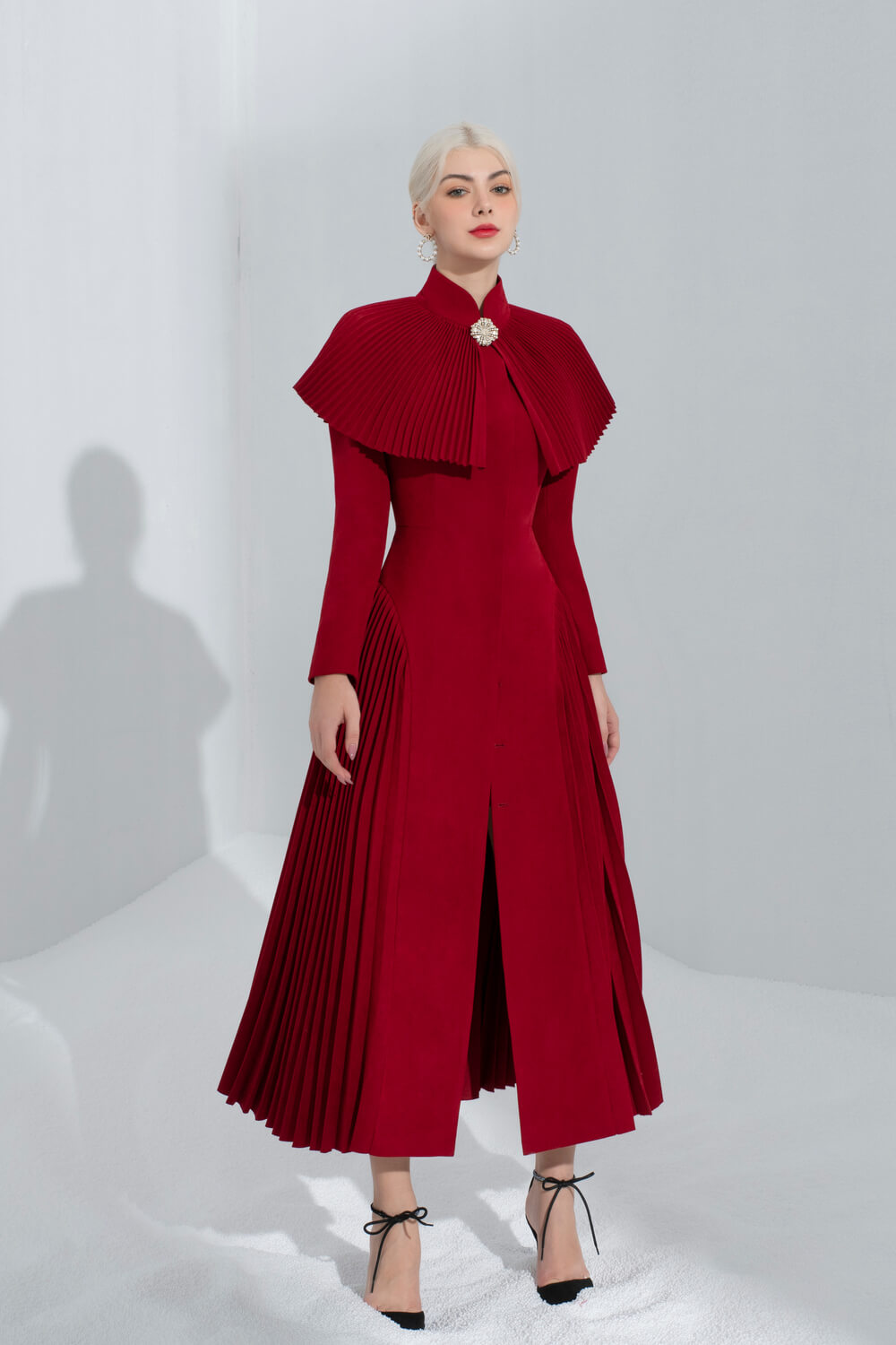 Winona Sides Pleated Trench Coat