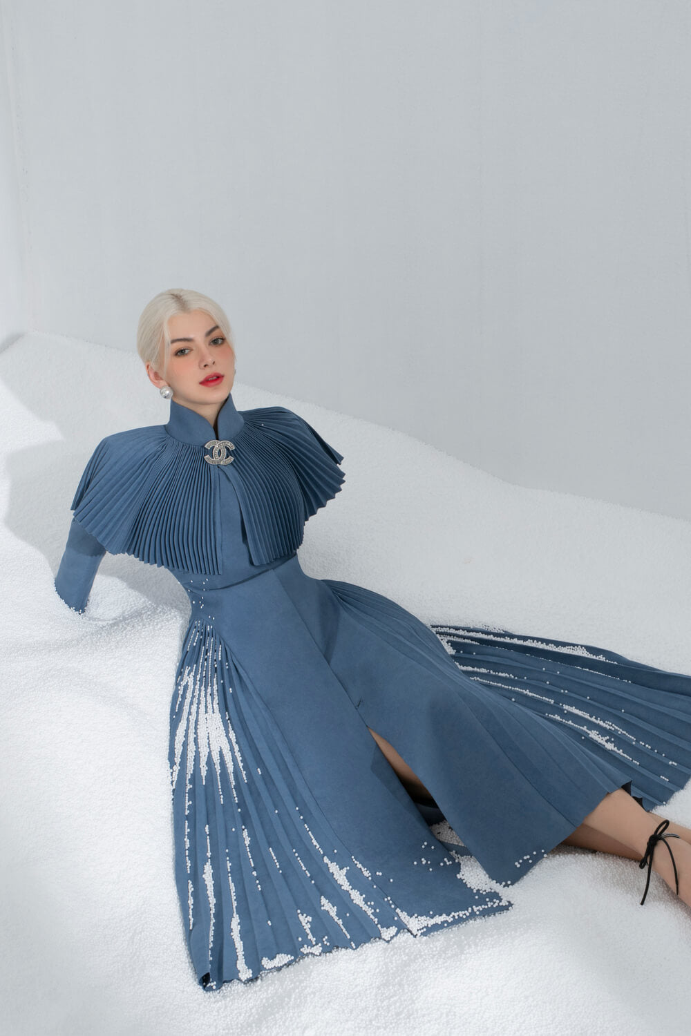 Winona Sides Pleated Trench Coat