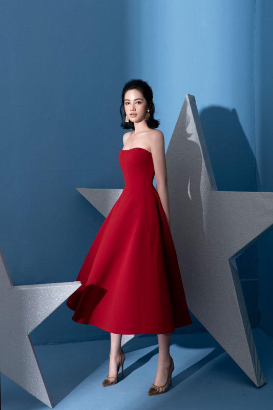 Jocasta Bustier Midi Dress  - Mean BLVD