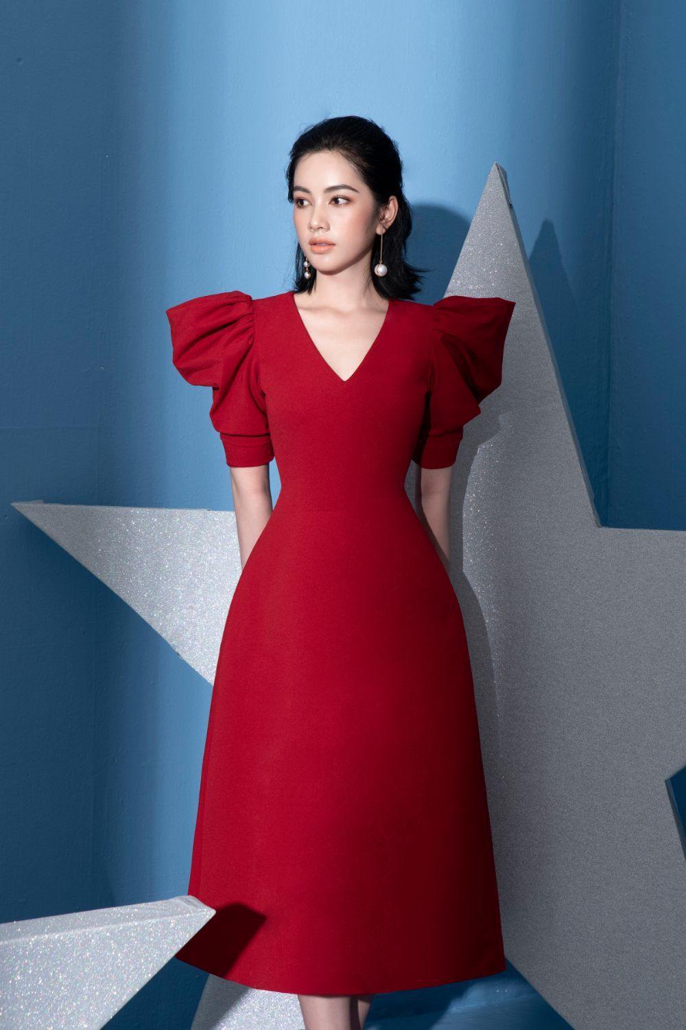 Rowan V-neck Midi Dress  - Mean BLVD