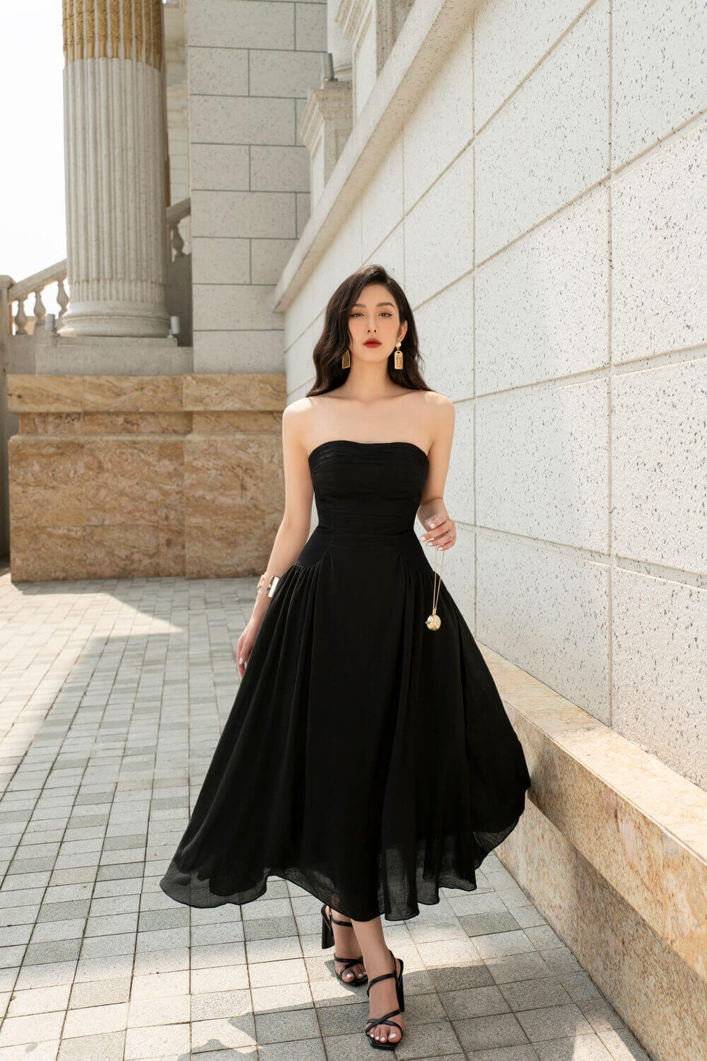 Anderson Side Pleated Dress