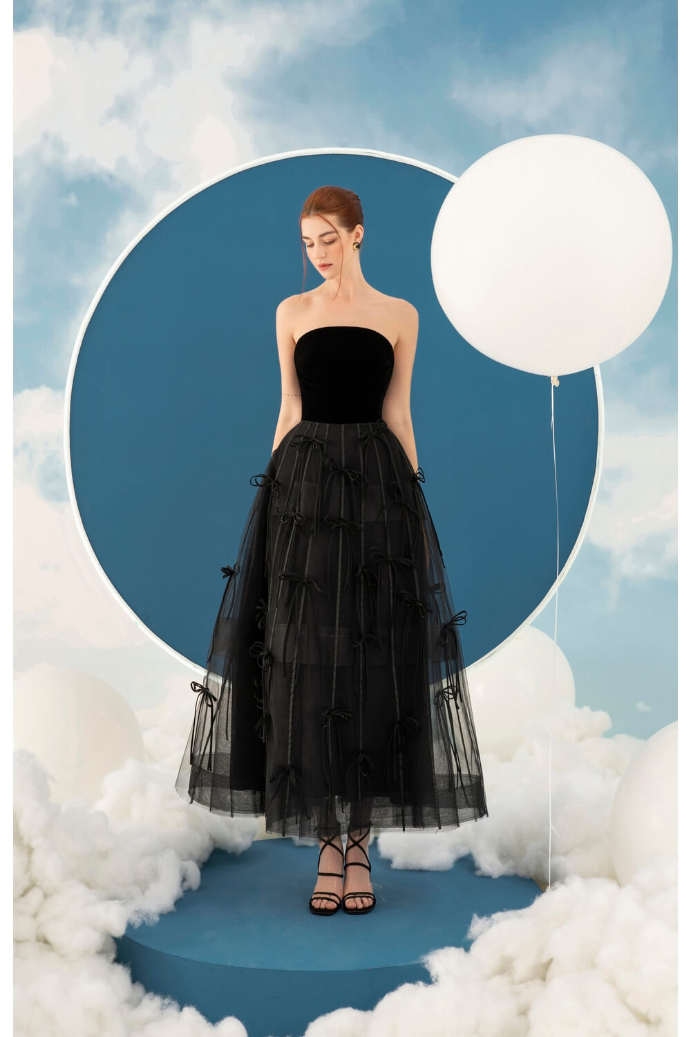 Sackhoff Cape Shoulder Dress