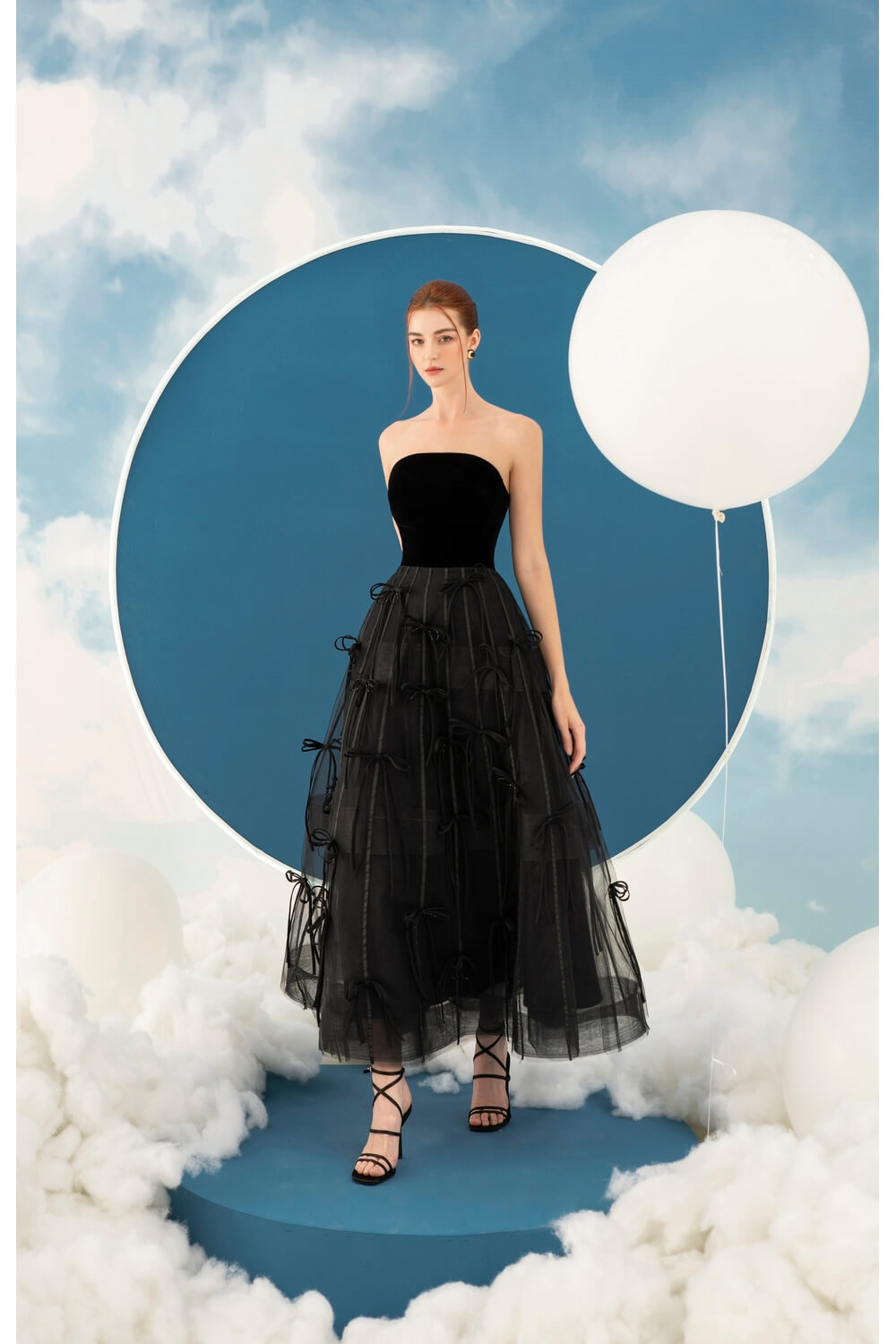 Sackhoff Cape Shoulder Dress