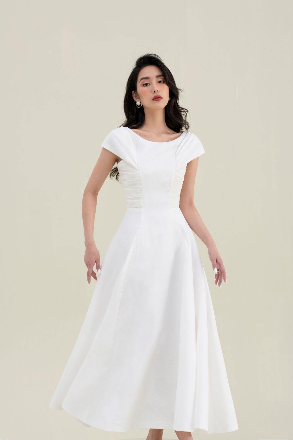 Lita White Midi Dress  - Mean BLVD