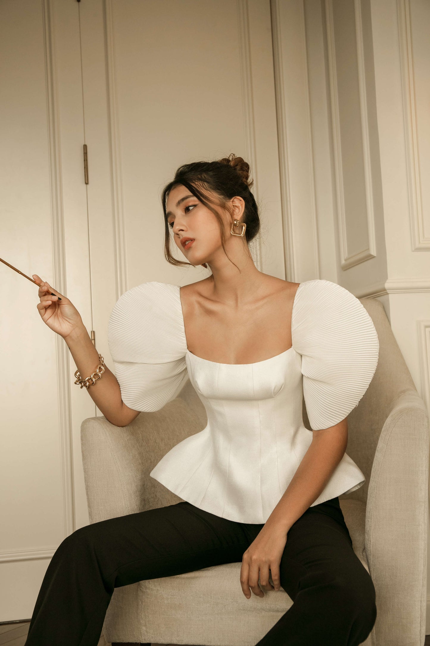 Francesca Puffy Sleeves Top