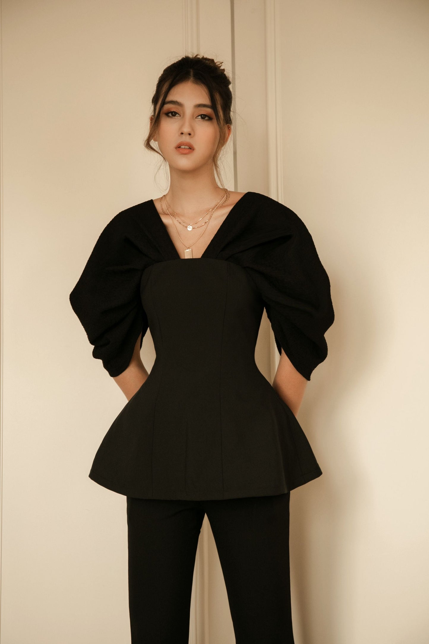 Ingrid Folded Sleeves Top