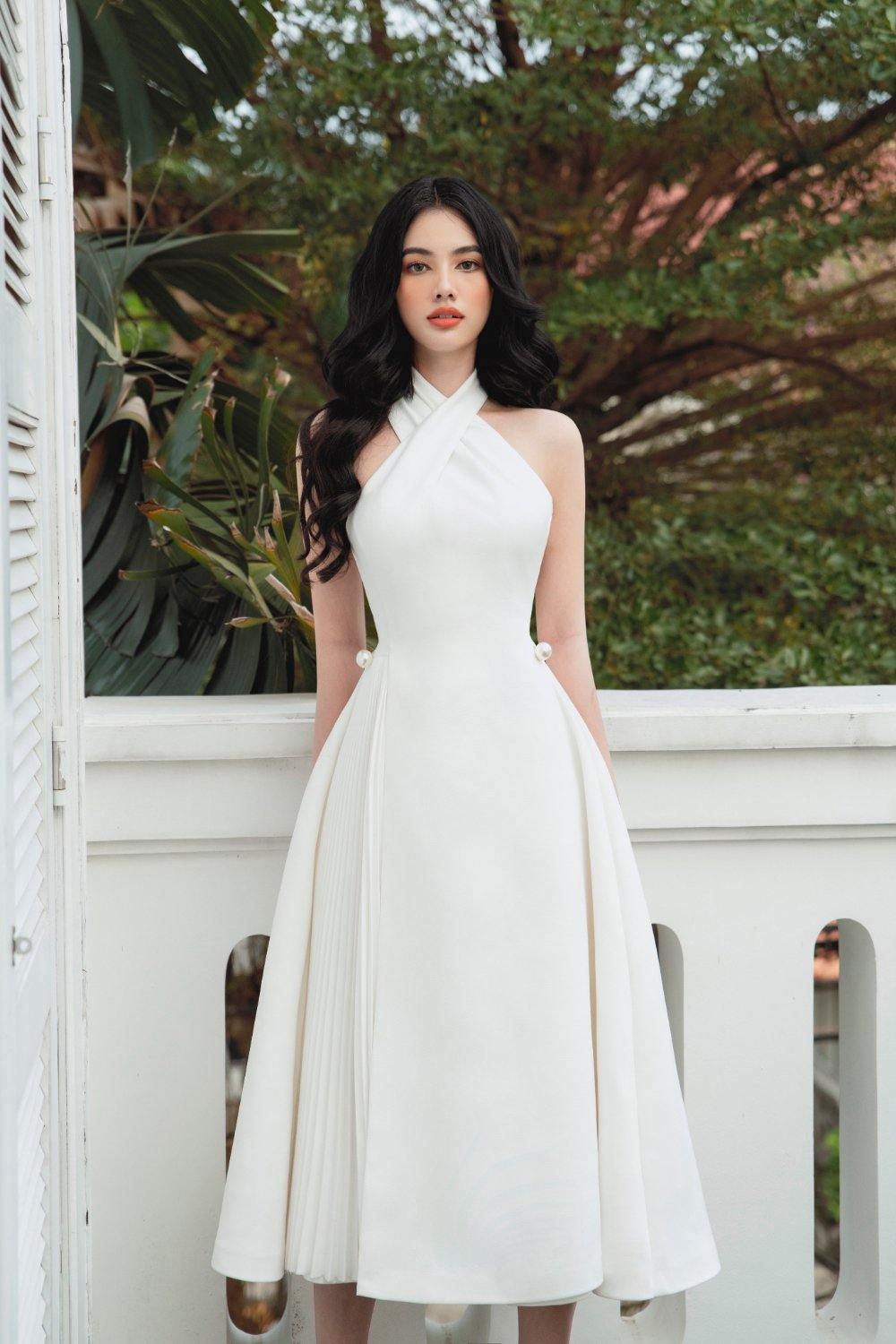 Aza Pleated Midi Dress - Mean BLVD