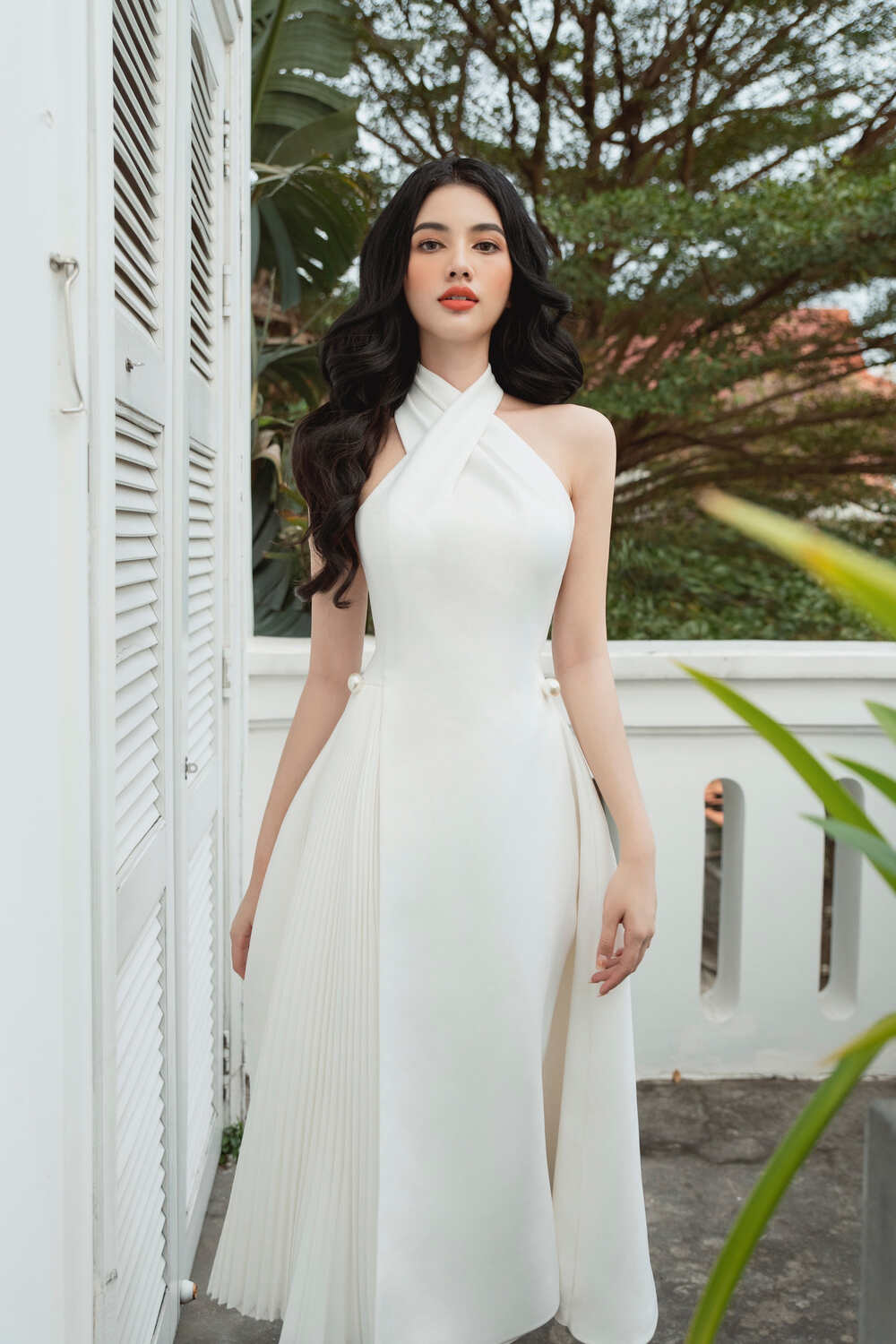 Aza Pleated Midi Dress