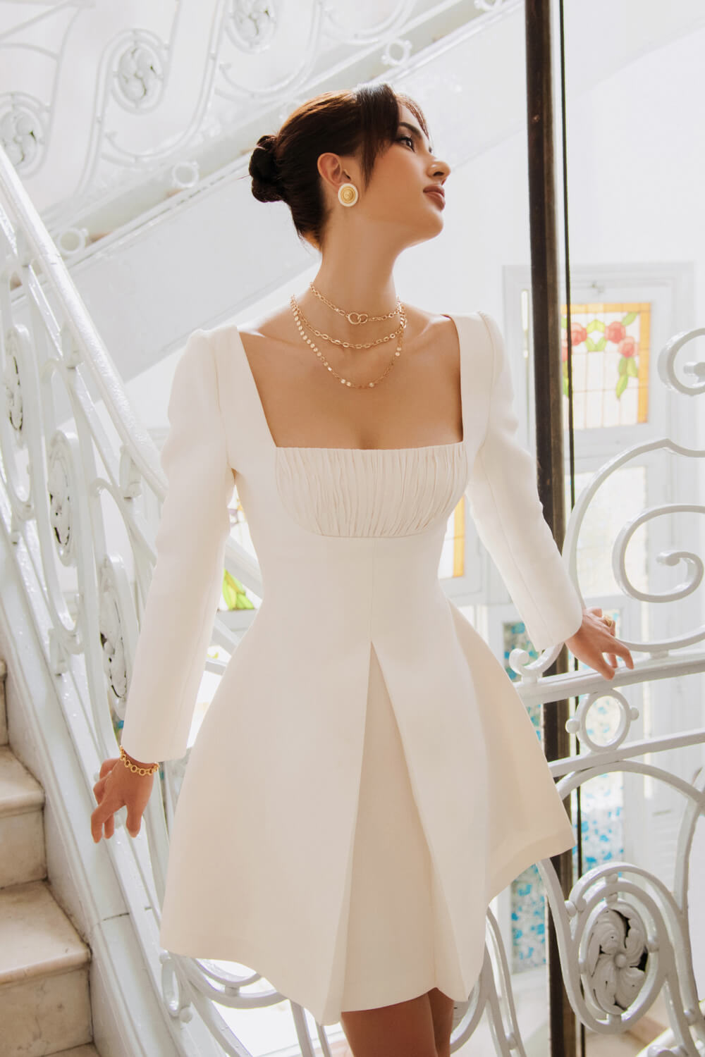 Aubrey Gathered Chest Dress