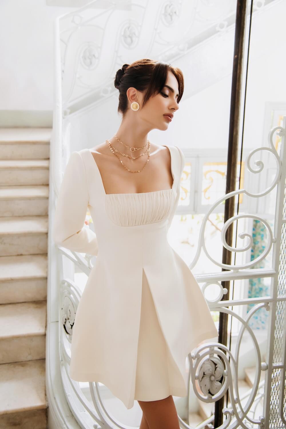 Aubrey Gathered Chest Dress