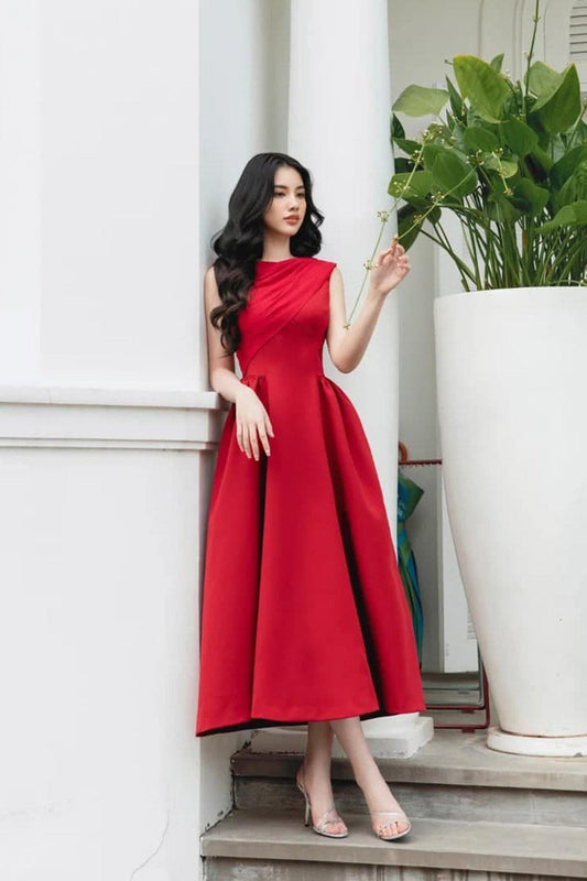 Alan Draped Sleeveless Dress  - Mean BLVD